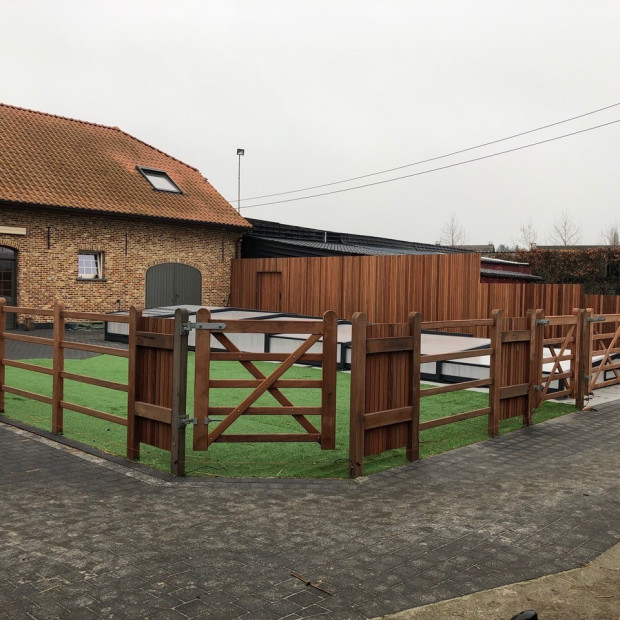 Portillon droit pin marron