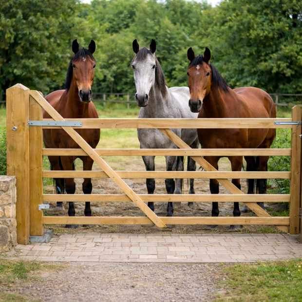 Barrière à crosse pin marron